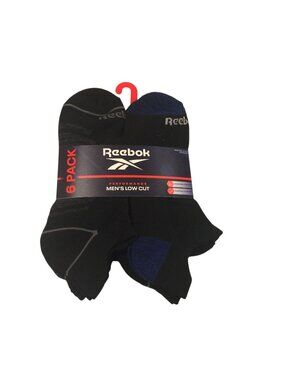 Reebok Low Cut Men's Size 6-12.5 Black Set of 6